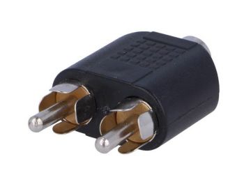 3.5mm naaras plugi 2 x RCA uros liittimeksi