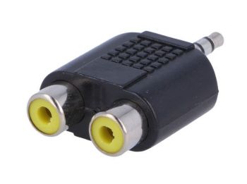 3.5mm uros plugi 2 x RCA naaras liittimeksi