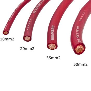 MDS PCx101 happivapaasta kuparista (OFC100%) valmistettu 10mm2 virtakaapeli
