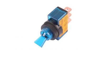 KYT12SIN-L Vipukatkaisin - lyhyt vipukytkin sinisellä valolla 16A 12V DC